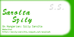 sarolta szily business card